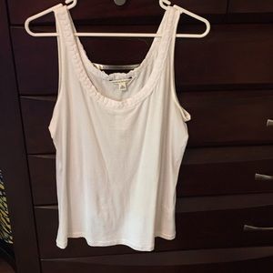 White tank with embellished neckline